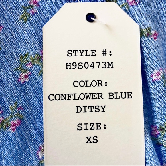 Hippie Rose Floral Print Top Size XSmall - Picture 9 of 9